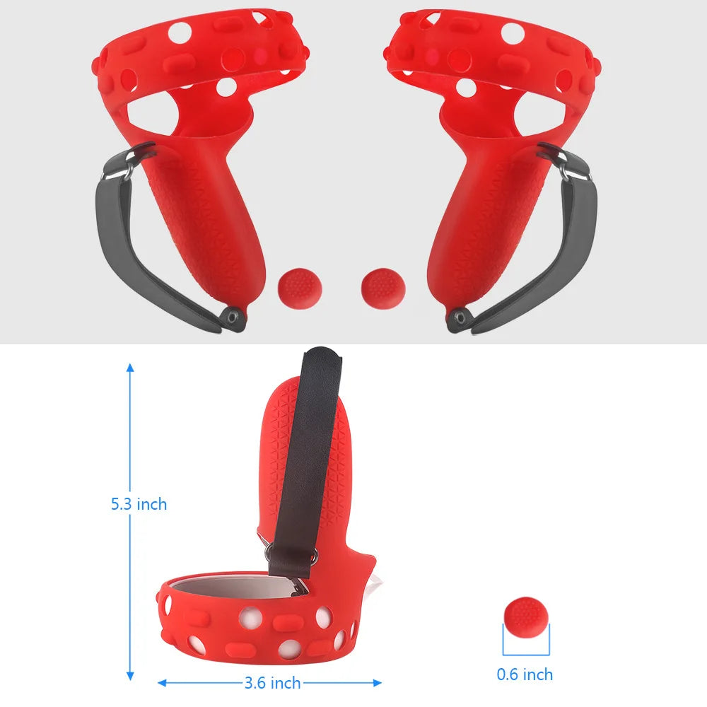 Oculus Quest 2 Grip Knuckle Strap Silicone VR Accessories
