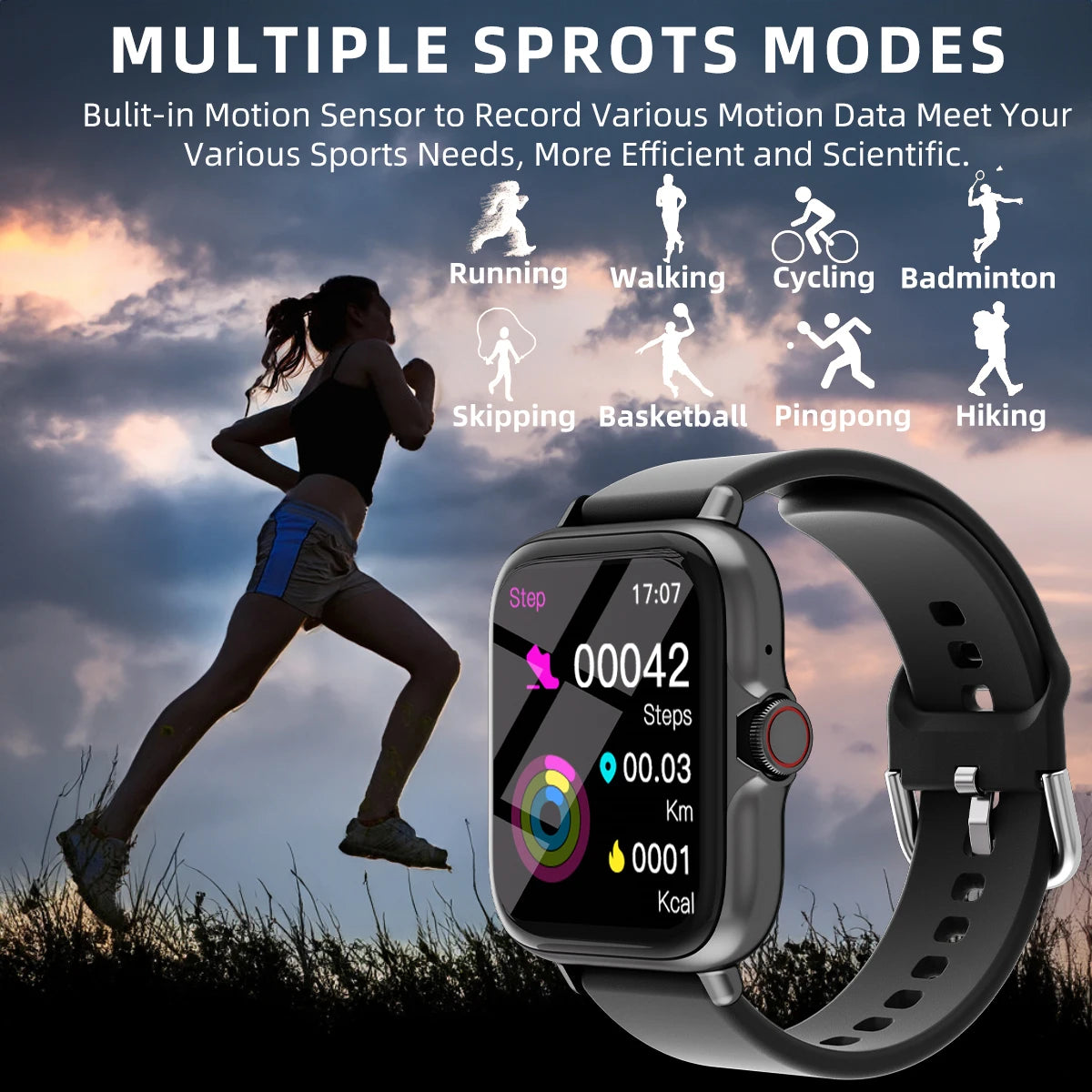 1.83" Waterproof Smartwatch with Call & Sleep Monitoring