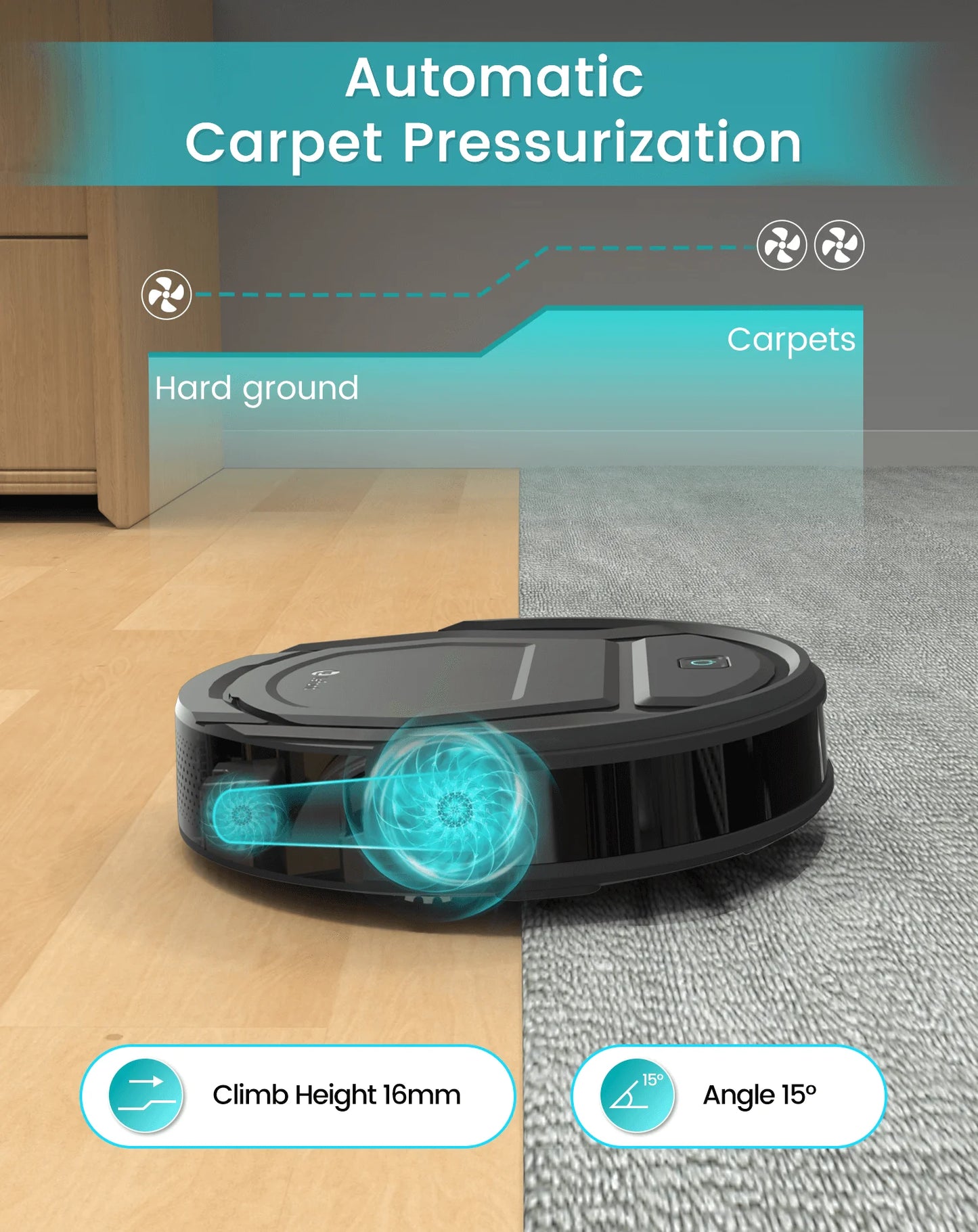 Lefant M210 Pro Robot Vacuum Cleaner – 2200Pa Suction, WiFi, Alexa, APP, Self-Charging