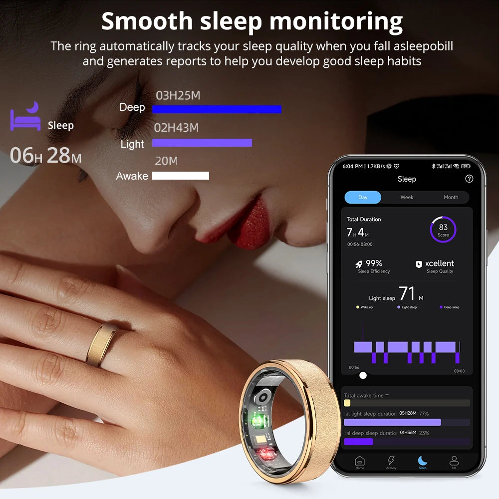 COLMI R10 Smart Ring with Charging Case, Health & Sleep Monitor, Waterproof, Multi-sport Mode