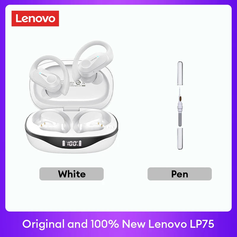 Lenovo LP75 TWS Bluetooth 5.3 Earphones – Waterproof & Noise Reduction