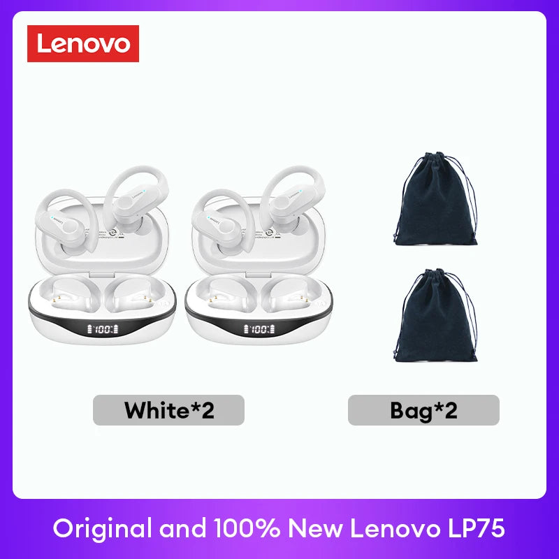 Lenovo LP75 TWS Bluetooth 5.3 Earphones – Waterproof & Noise Reduction