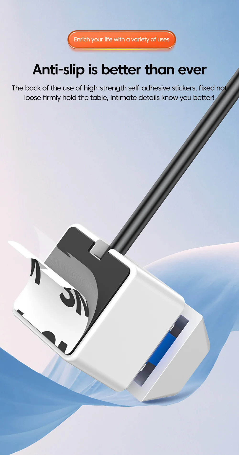 Computer Desktop Switch Blue LED Lights PC Power Button 1.8m Extension Cable