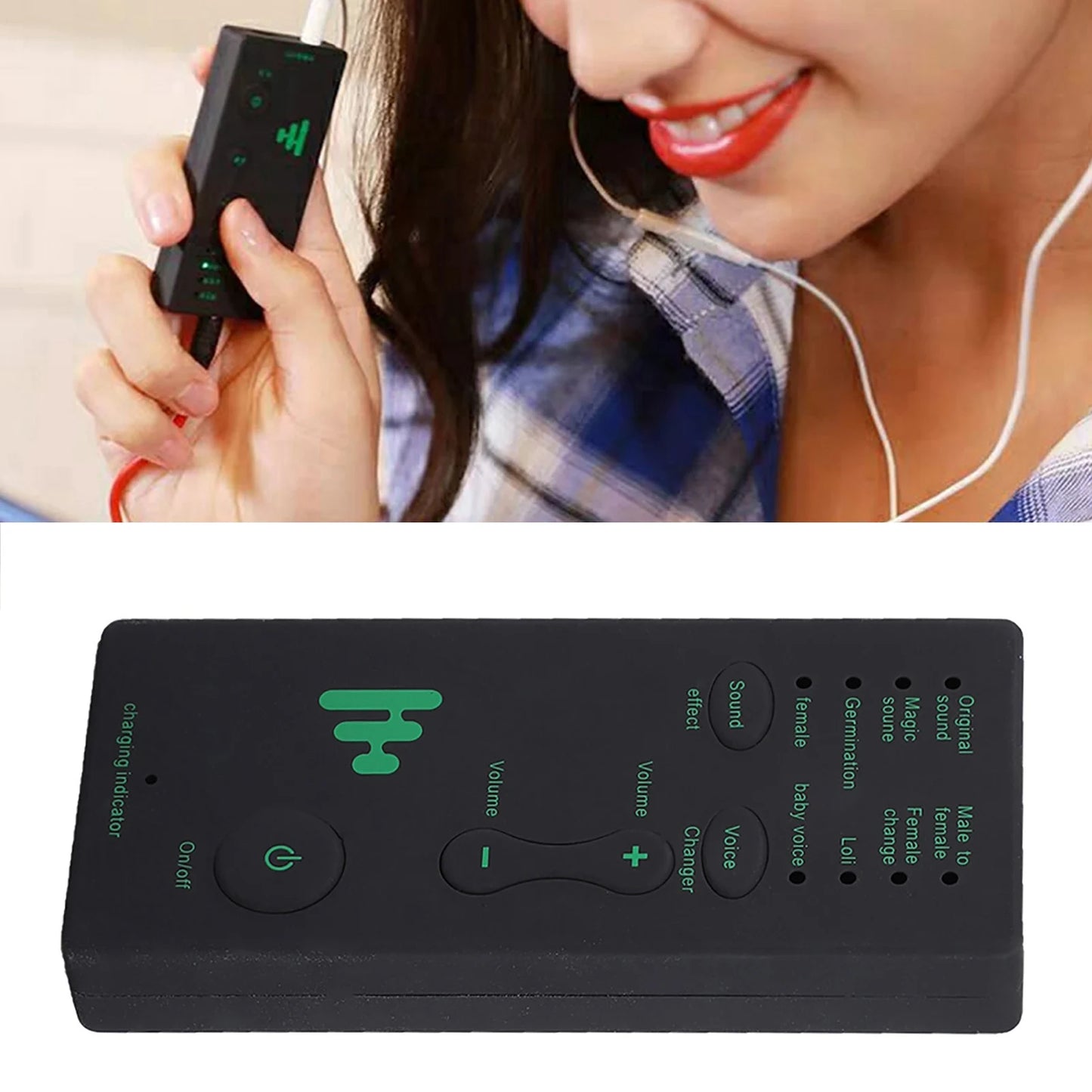 Audio Sound Card Portable Voice Changer for Mobile & PC - English Version