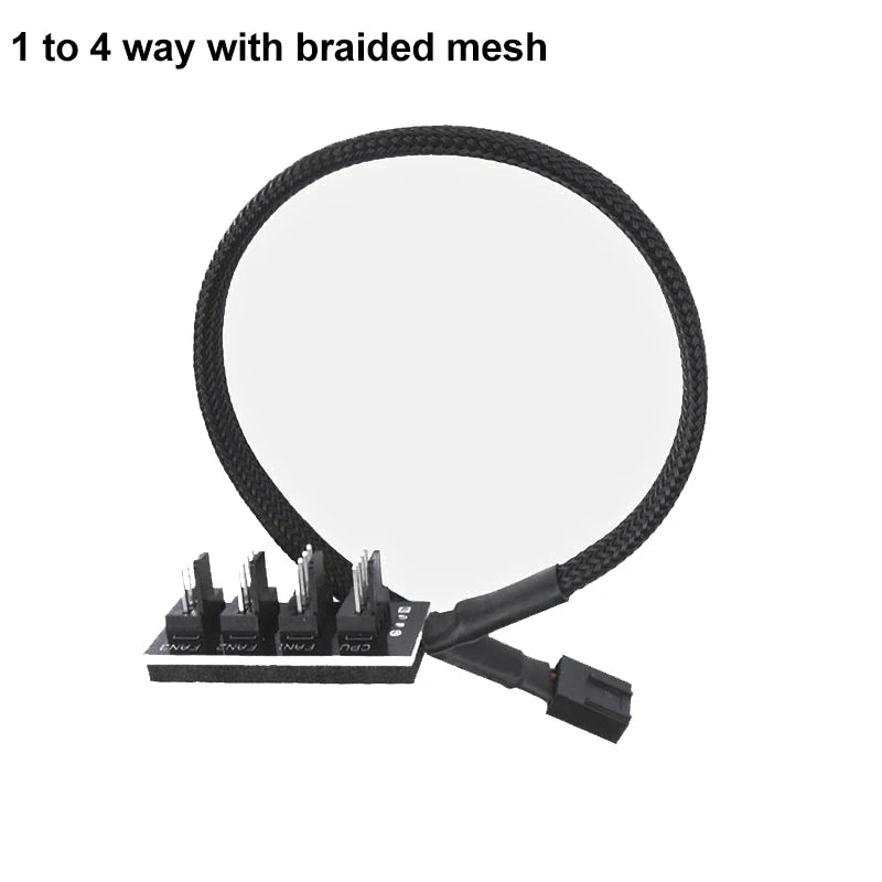 1-to-5 PWM Fan Hub Splitter Adapter for PC Cooling