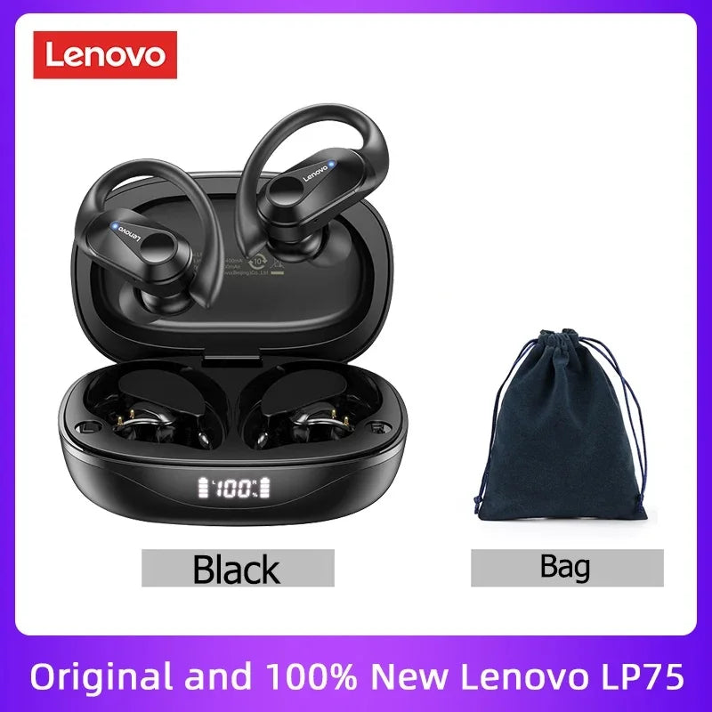 Lenovo LP75 TWS Bluetooth 5.3 Earphones – Waterproof & Noise Reduction