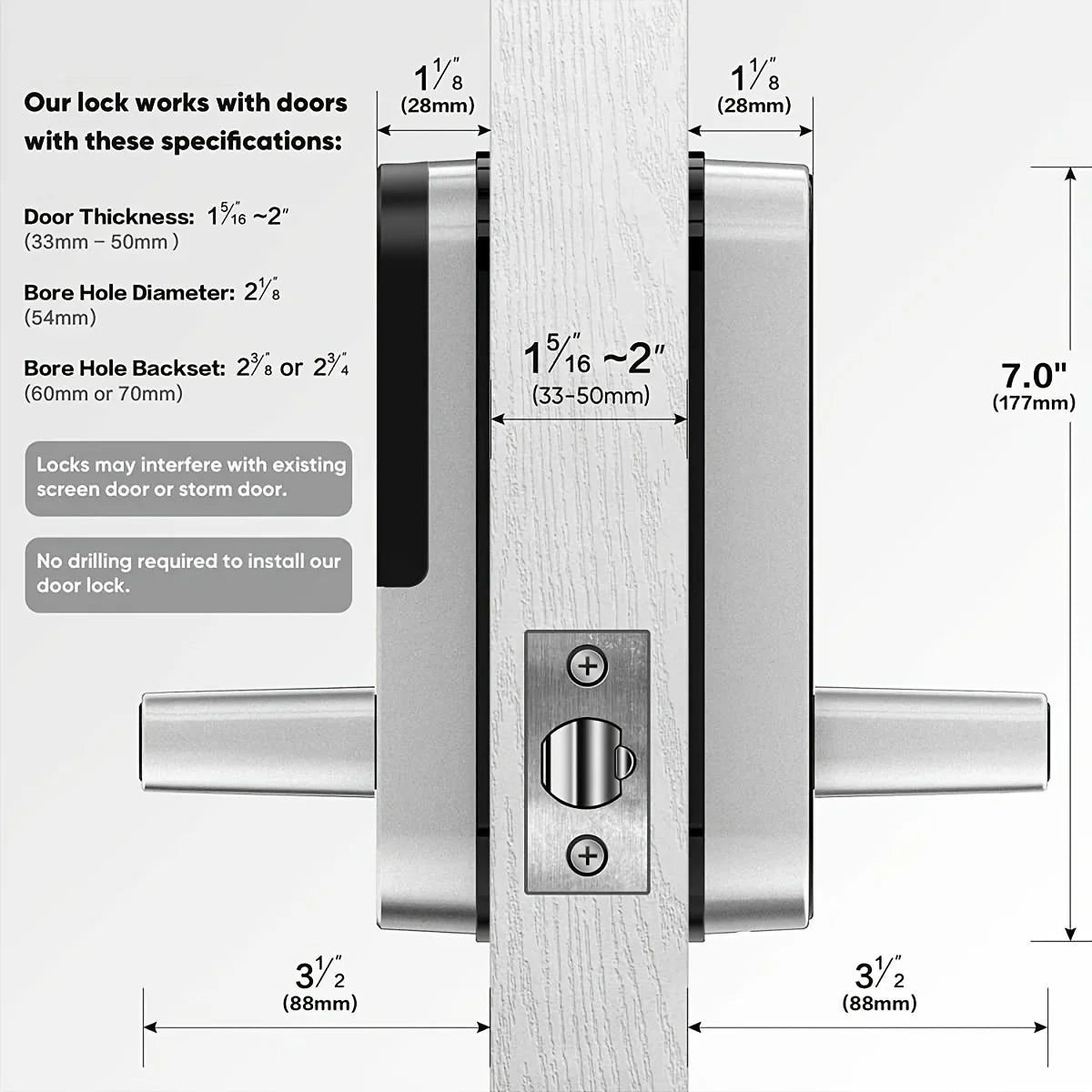 Smart Fingerprint Door Lock – App Control & Keyless Touchscreen Access