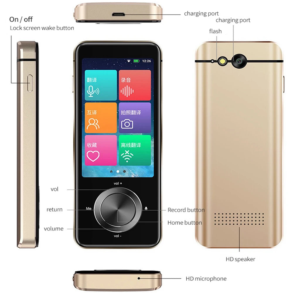 Newest M9 Instant Voice Translator – Portable, Real-time Smart Translator, 12 Offline Languages