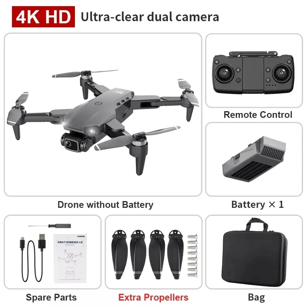 Drone L900 Pro 4K 5G GPS HD Dual Camera Foldable Quadcopter RC