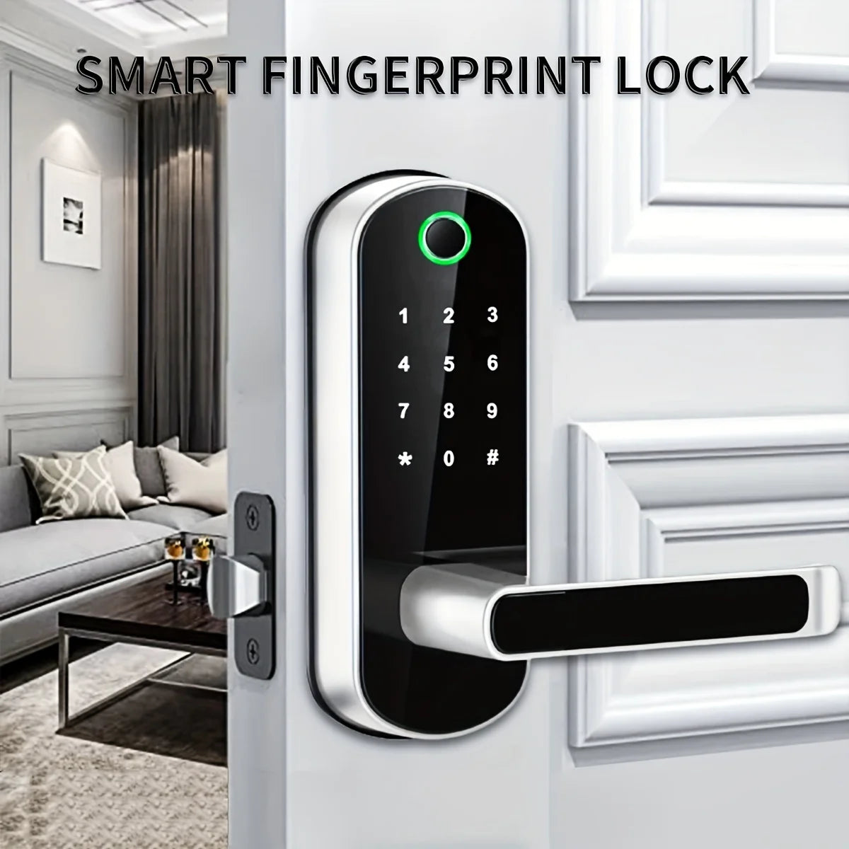 Smart Fingerprint Door Lock – App Control & Keyless Touchscreen Access