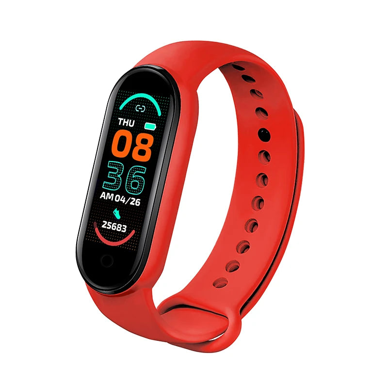 M6 Smart Watch for Men & Women - Fitness Tracker with Heart Rate, Blood Pressure Monitor, Waterproof