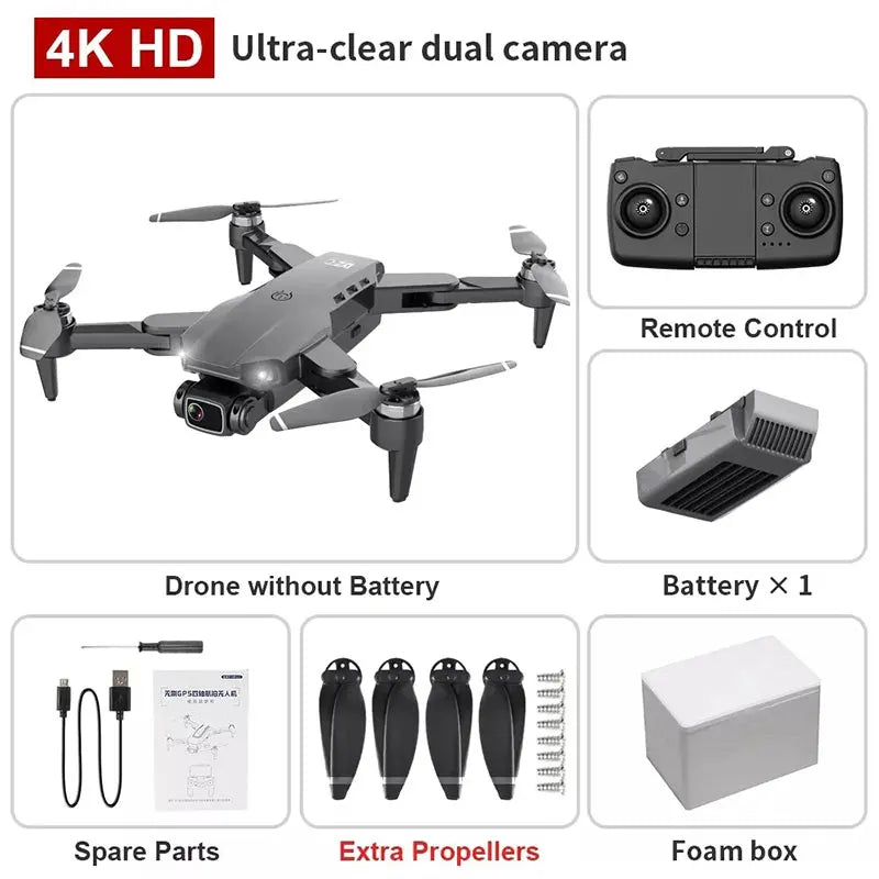 Drone L900 Pro 4K 5G GPS HD Dual Camera Foldable Quadcopter RC