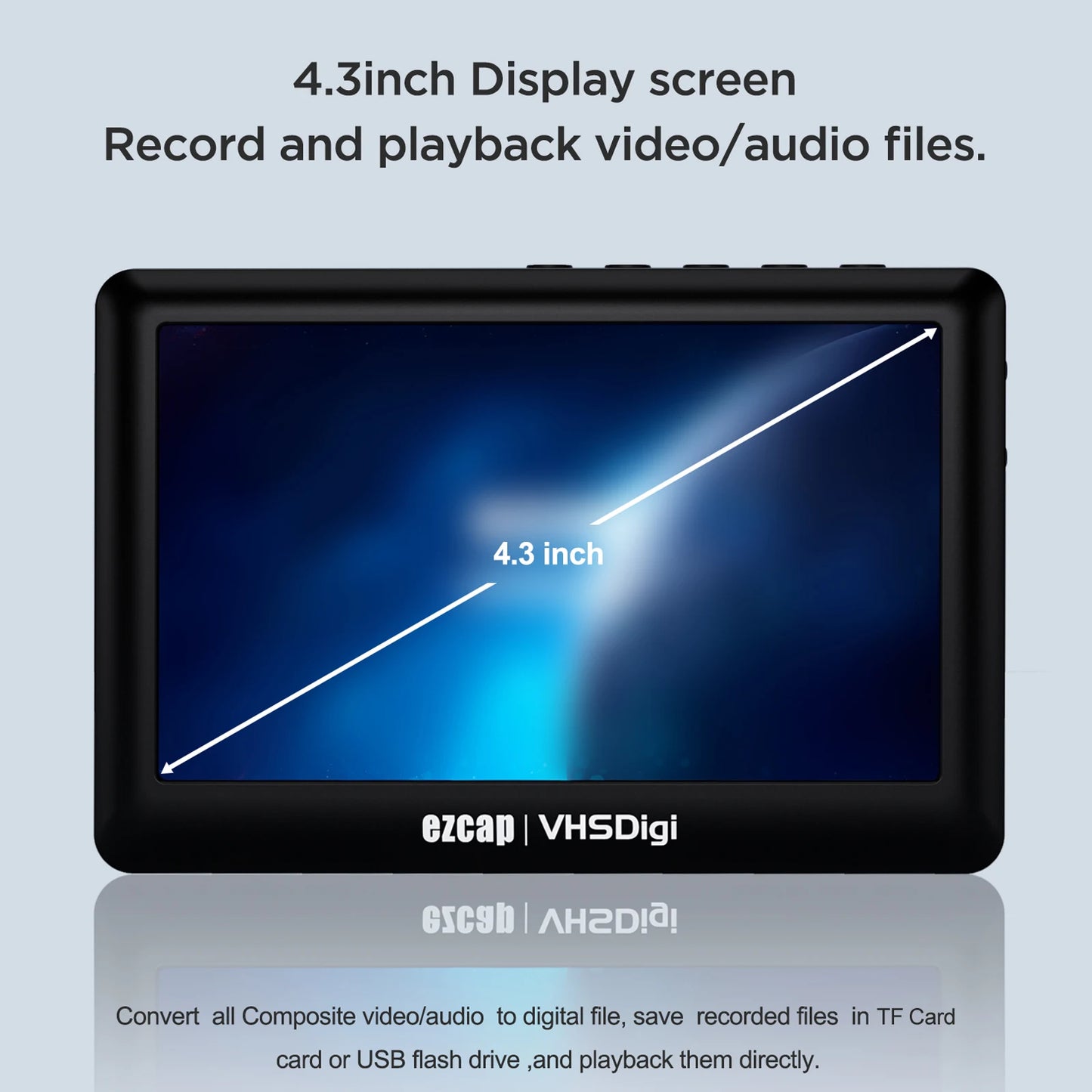 EZCap180 AV Recorder - Capture Video & Audio from Camcorders, DVD Players, 4.3" Screen Playback