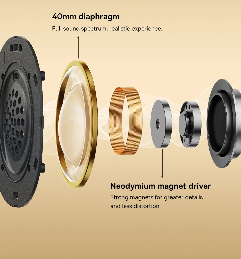 Baseus Bowie D05 Wireless Headphones – 3D Spatial Audio & 70H Playtime
