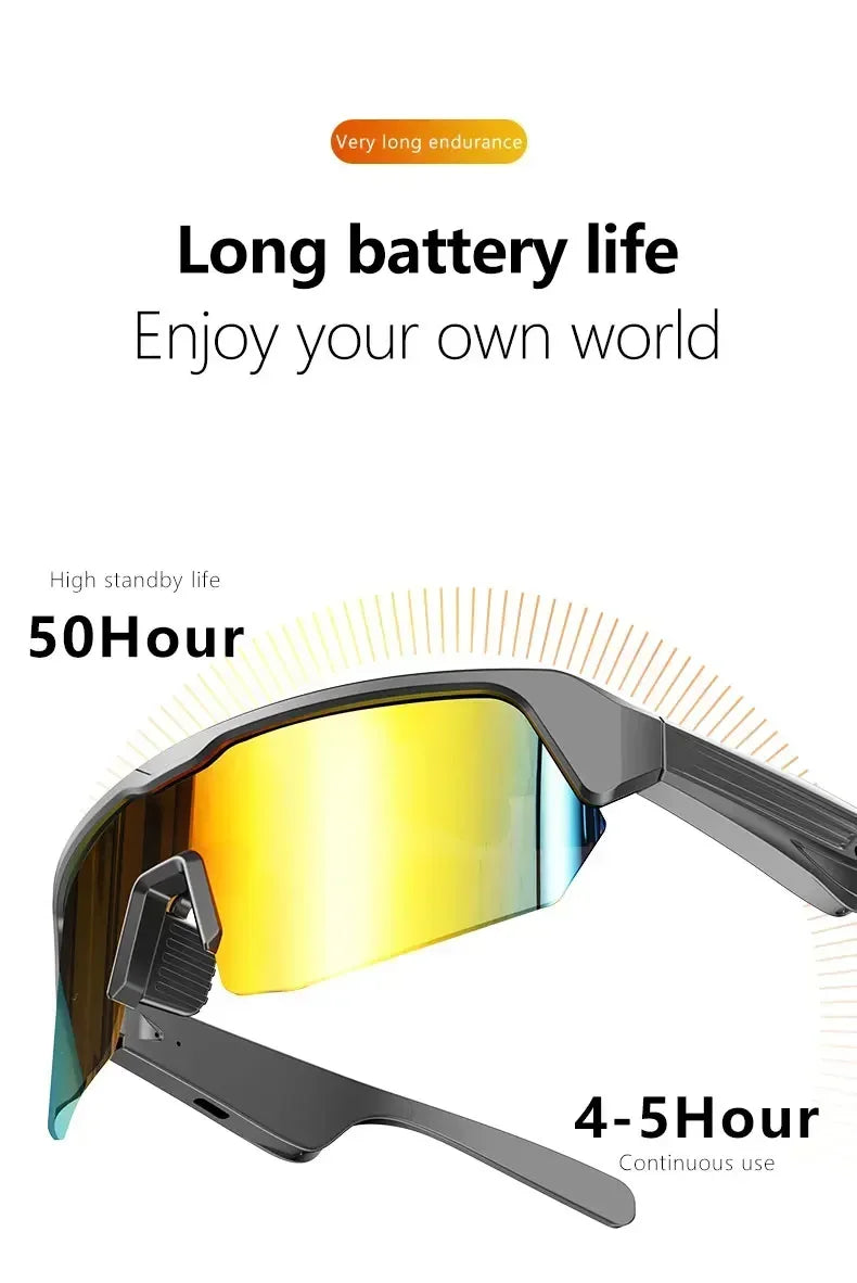YJ006 Cycling bluetooth smart glasses technology audio call remote headset sunglasses sports driving music earbuds headphones