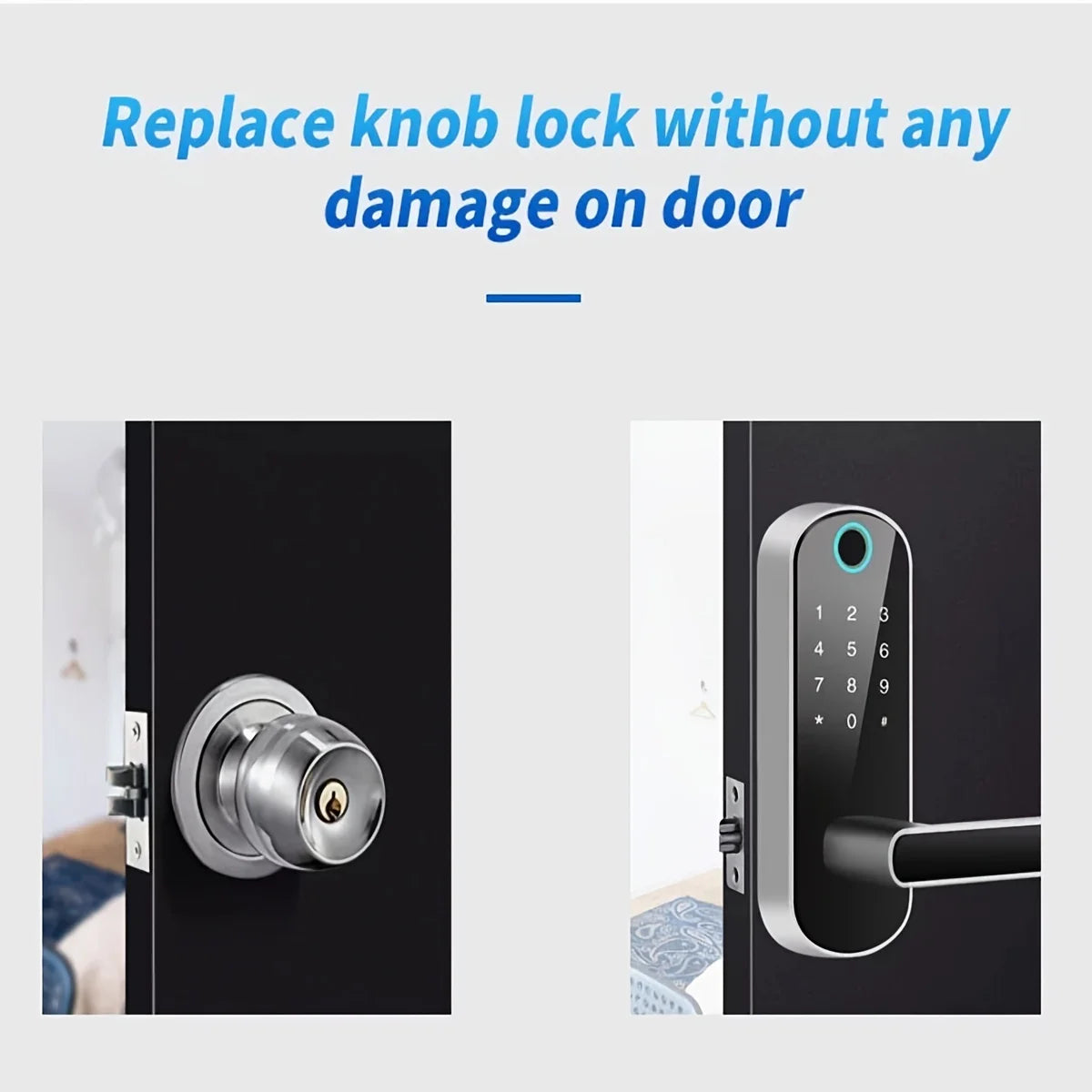 Smart Fingerprint Door Lock – App Control & Keyless Touchscreen Access