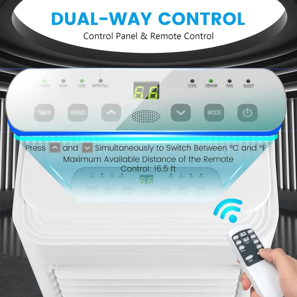 8000 BTU Portable Air Conditioner with Remote & Window Kit