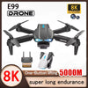 E99 Pro RC Drone Foldable 8K HD Dual Camera Quadcopter with Altitude Hold