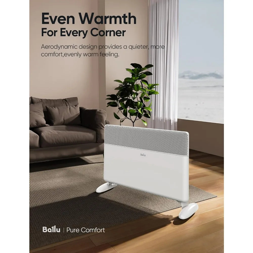 Convection Panel Space Heater, 1500W WiFi & Remote Control, Indoor Whole House Heater