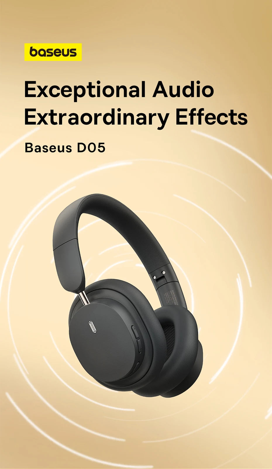 Baseus Bowie D05 Wireless Headphones – 3D Spatial Audio & 70H Playtime