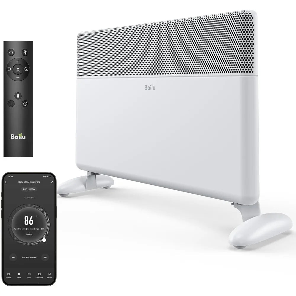 Convection Panel Space Heater, 1500W WiFi & Remote Control, Indoor Whole House Heater