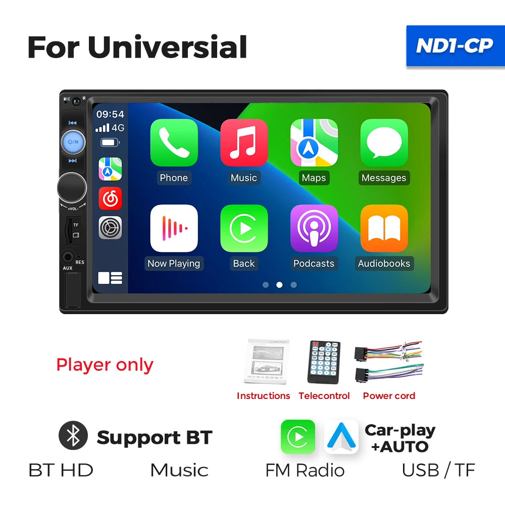 Navifly ND1 2 Din Car Radio 7" HD Touch Screen MP5 Player with BT, FM, SWC & Camera