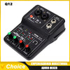 TEYUN Q12 Mini USB Audio Interface – 2-Channel Portable Mixer for Studio & Live Use