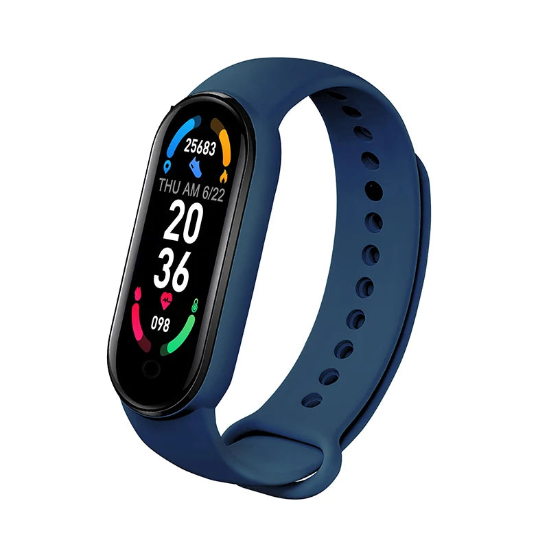M6 Smart Watch for Men & Women - Fitness Tracker with Heart Rate, Blood Pressure Monitor, Waterproof