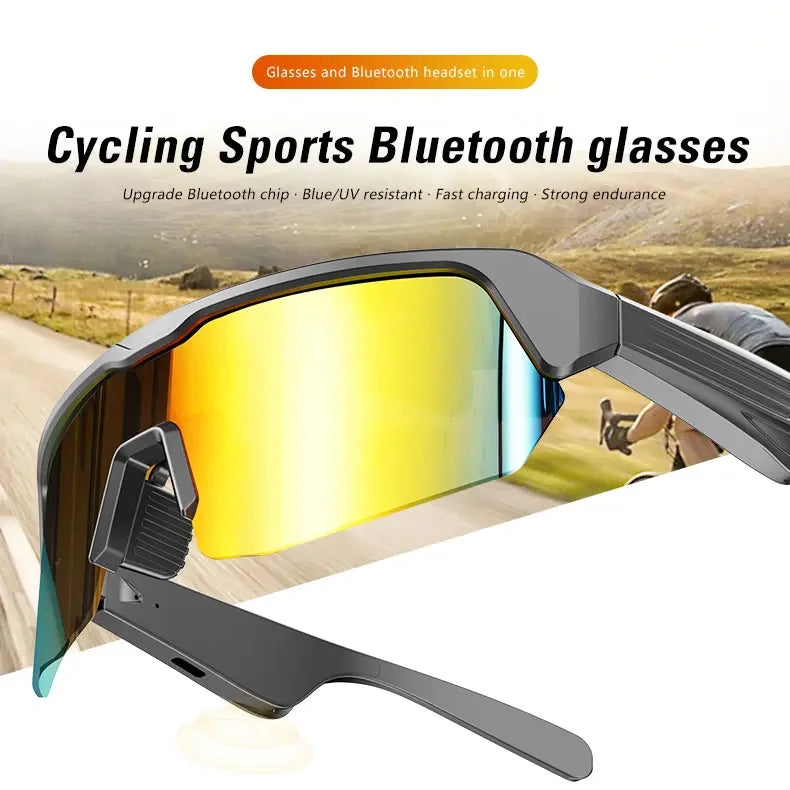 YJ006 Cycling bluetooth smart glasses technology audio call remote headset sunglasses sports driving music earbuds headphones