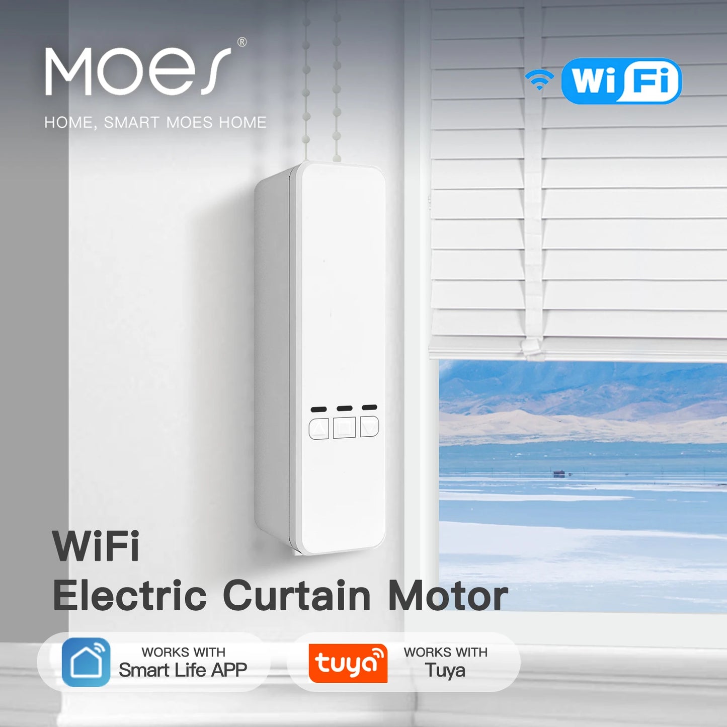 MOES Tuya WiFi Smart Motorized Chain Roller Blinds - Alexa/Google Compatible