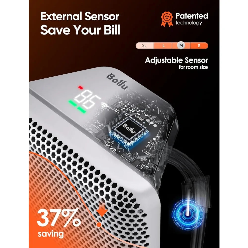 Convection Panel Space Heater, 1500W WiFi & Remote Control, Indoor Whole House Heater