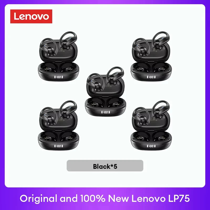 Lenovo LP75 TWS Bluetooth 5.3 Earphones – Waterproof & Noise Reduction