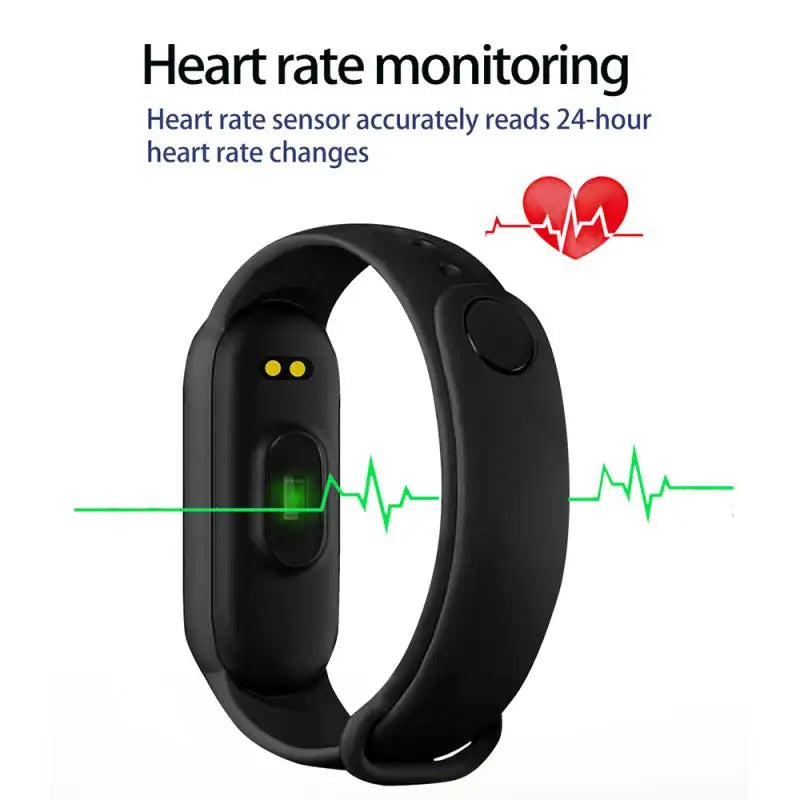M6 Smart Watch for Men & Women - Fitness Tracker with Heart Rate, Blood Pressure Monitor, Waterproof