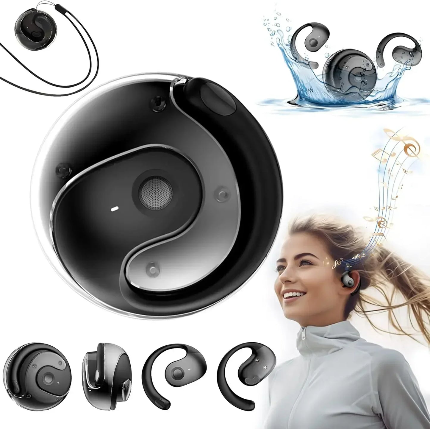 OWS Wireless Bluetooth Headphones – HiFi Stereo Sound & Smart Touch Controls