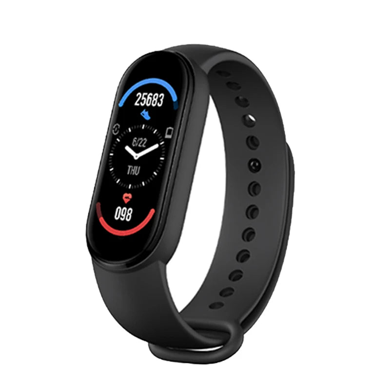 M6 Smart Watch for Men & Women - Fitness Tracker with Heart Rate, Blood Pressure Monitor, Waterproof