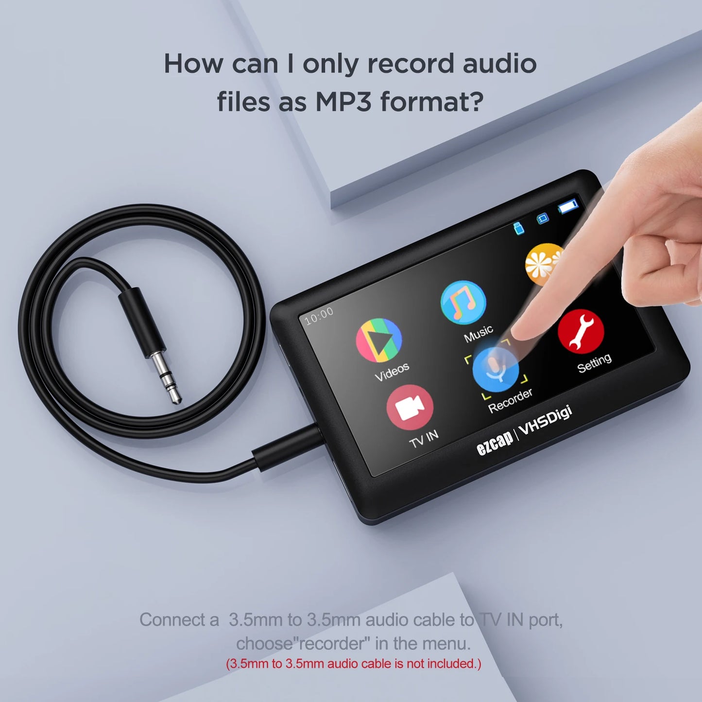 EZCap180 AV Recorder - Capture Video & Audio from Camcorders, DVD Players, 4.3" Screen Playback