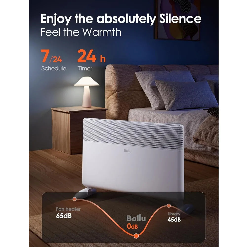 Convection Panel Space Heater, 1500W WiFi & Remote Control, Indoor Whole House Heater