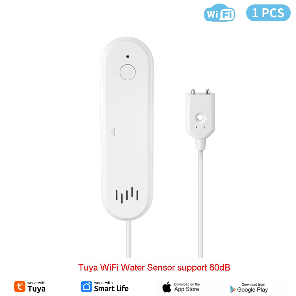 WiFi Water Level Sensor Tuya Leakage Alarm Flood Leak Detector Smart Home Life APP Water Alert Overflow Alarm Security System