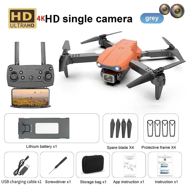 New E99 8K HD Camera Foldable Quadcopter Drone with Remote Control