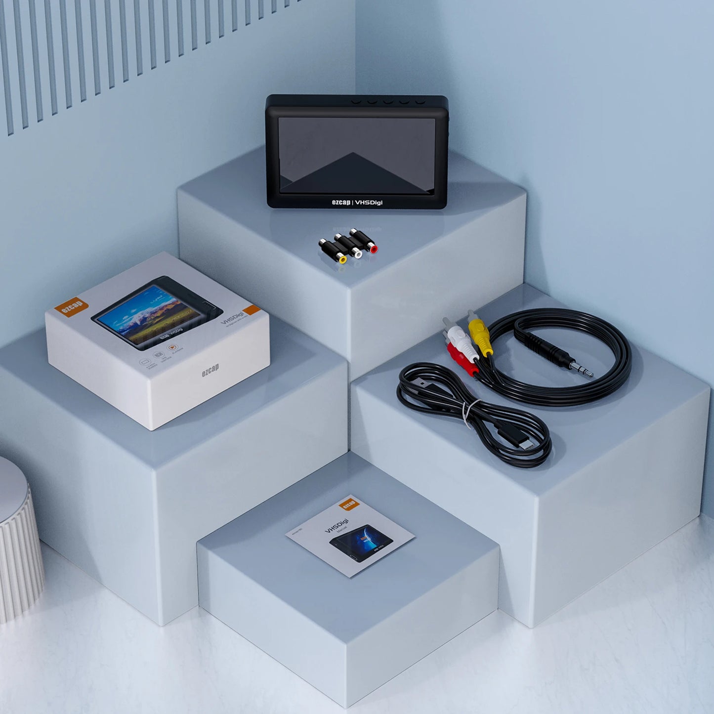 EZCap180 AV Recorder - Capture Video & Audio from Camcorders, DVD Players, 4.3" Screen Playback