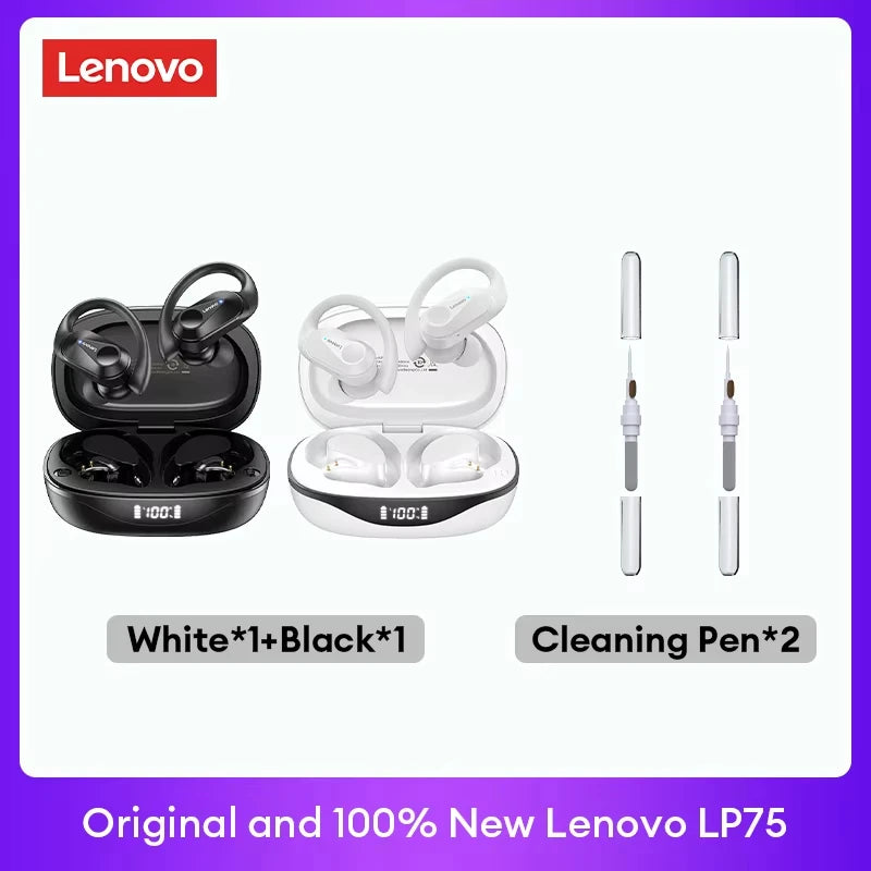Lenovo LP75 TWS Bluetooth 5.3 Earphones – Waterproof & Noise Reduction
