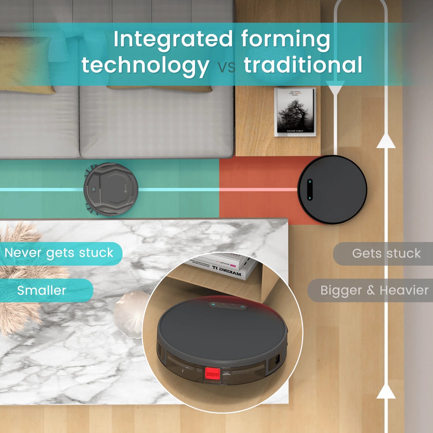 Lefant M210 Pro Robot Vacuum Cleaner – 2200Pa Suction, WiFi, Alexa, APP, Self-Charging