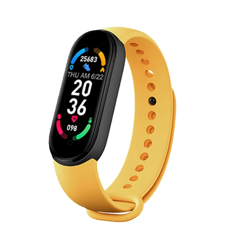 M6 Smart Watch for Men & Women - Fitness Tracker with Heart Rate, Blood Pressure Monitor, Waterproof