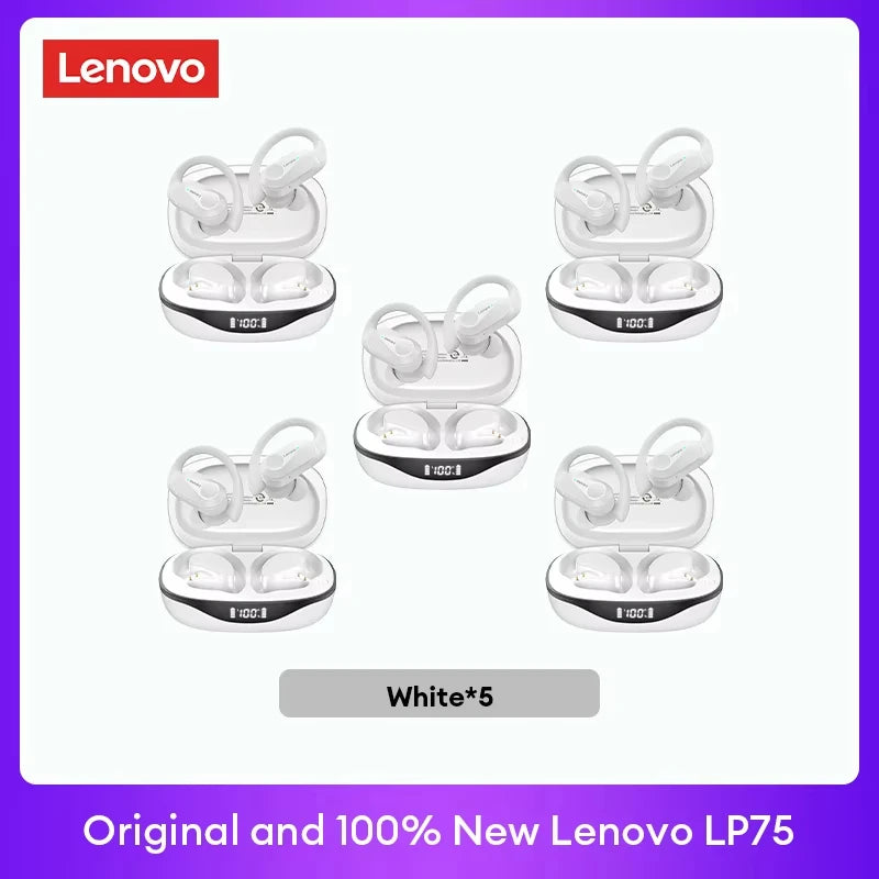 Lenovo LP75 TWS Bluetooth 5.3 Earphones – Waterproof & Noise Reduction