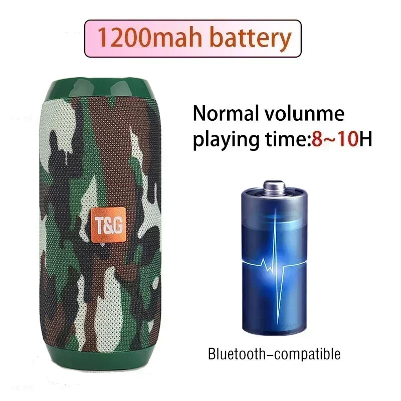 Portable Wireless Bluetooth Speaker – Waterproof Subwoofer & Stereo Sound