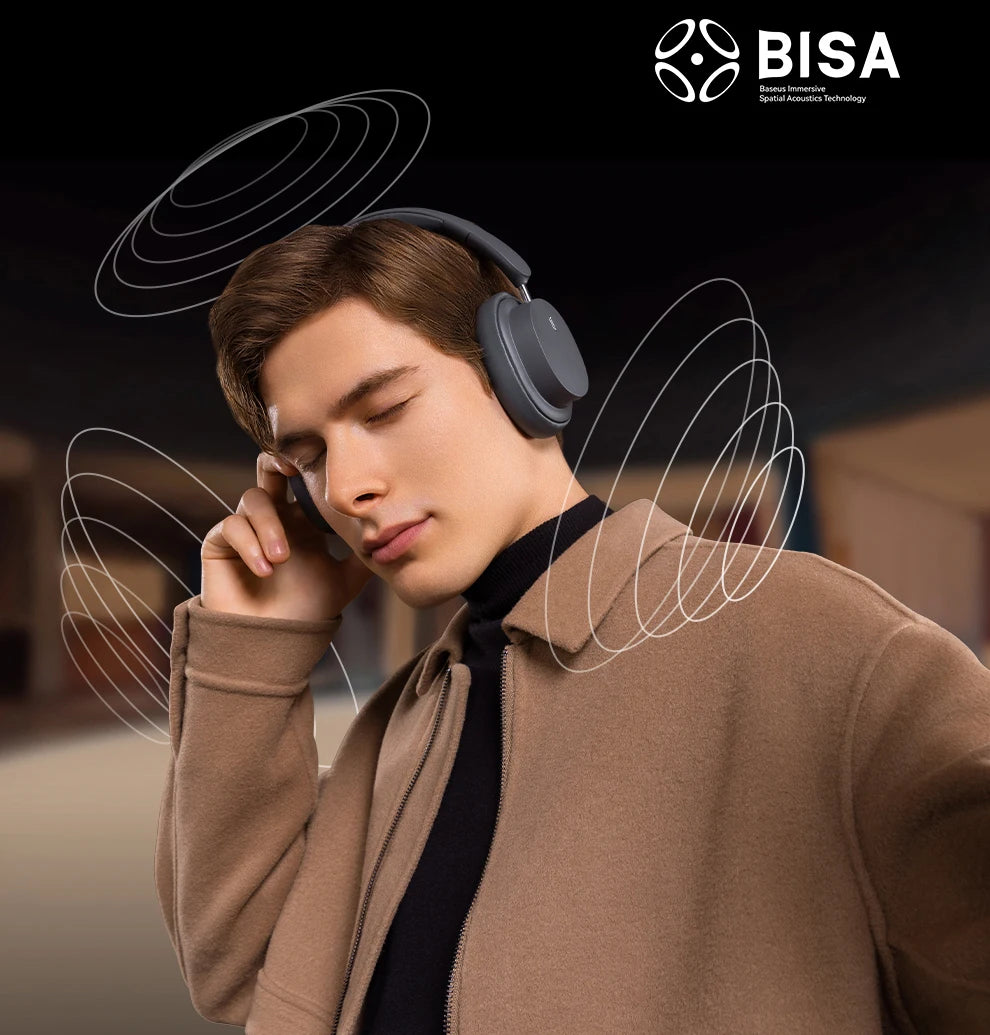 Baseus Bowie D05 Wireless Headphones – 3D Spatial Audio & 70H Playtime