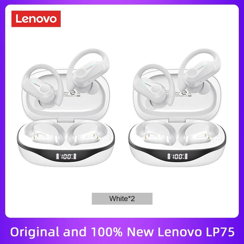 Lenovo LP75 TWS Bluetooth 5.3 Earphones – Waterproof & Noise Reduction