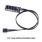 1-to-5 PWM Fan Hub Splitter Adapter for PC Cooling