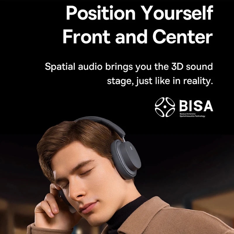 Baseus Bowie D05 Wireless Headphones – 3D Spatial Audio & 70H Playtime