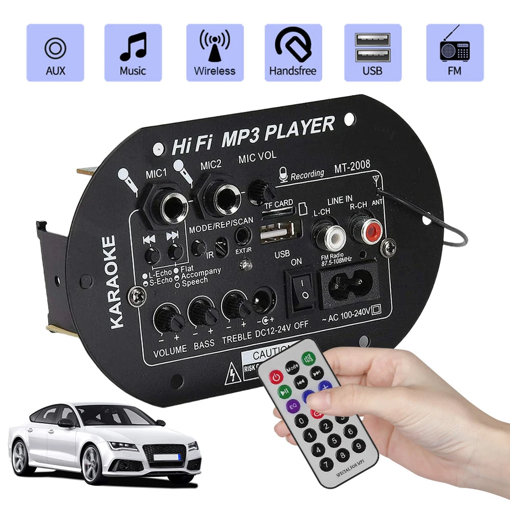Car Subwoofer Bluetooth 5.0 120W DIY Power Amplifier Module